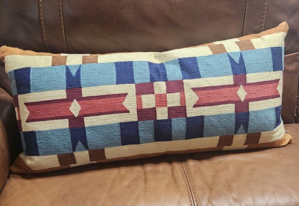 Pendleton Western Pillow Aztec Down Feather Lumbar Accent Body Cotton 31 x 15